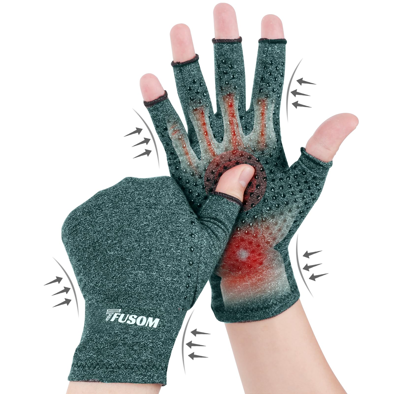 Arthritis Gloves for Women for Pain, Men and Women Fingerless Compression Gloves for Hand Pain and Osteoarthritis Compression Gloves Women,XS,DarkSlateGray