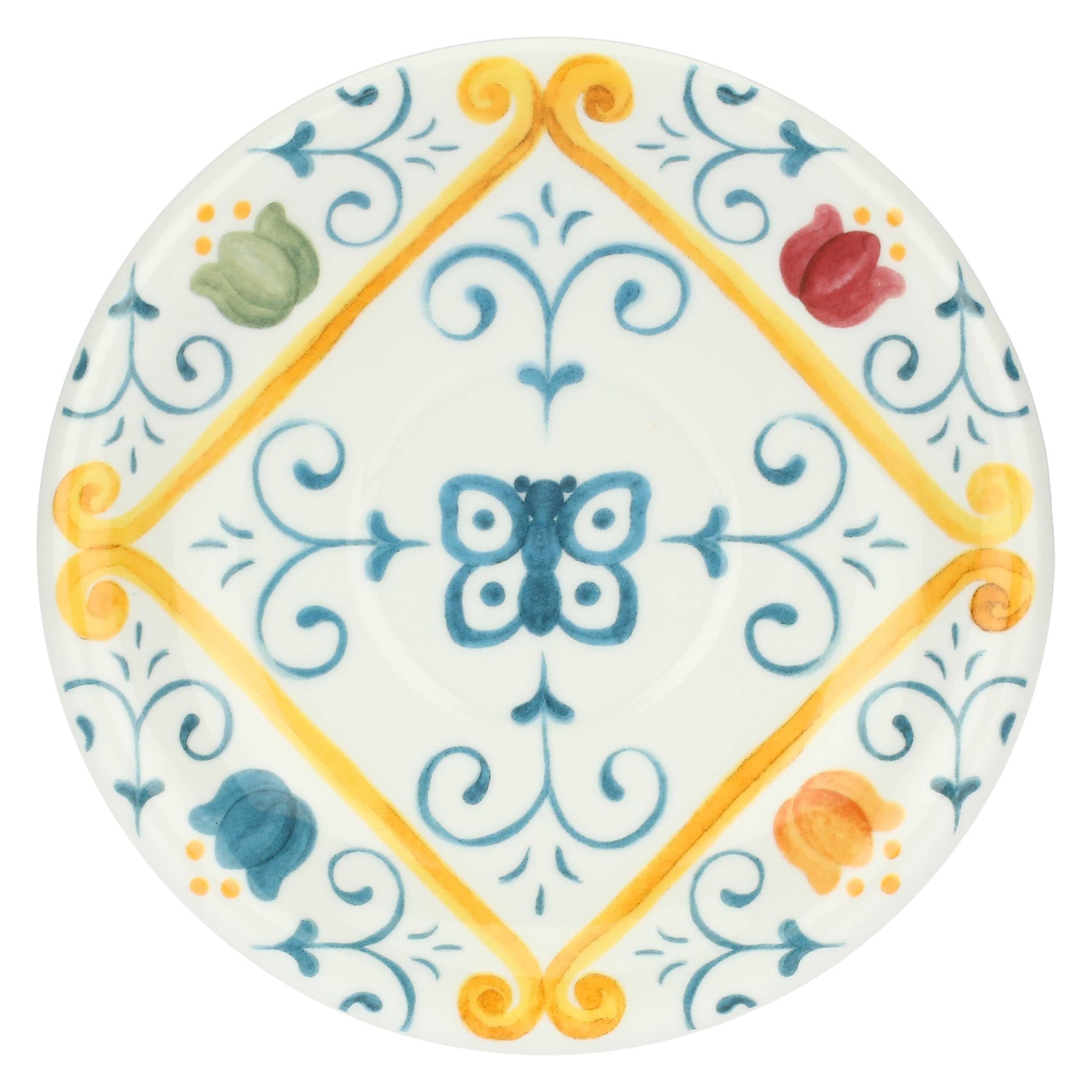 Tazza Da Colazione Con Piattino THUN Eolia - Porcellana Decorata, Design Mediterraneo, 450 Cc - Foto 9