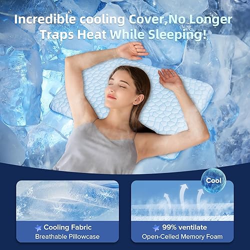 Miniatura 6 de SUPA MODERN Cooling Cervical Pillows Queen Size 2 and Ultra Thin Flat Pillow 2.25