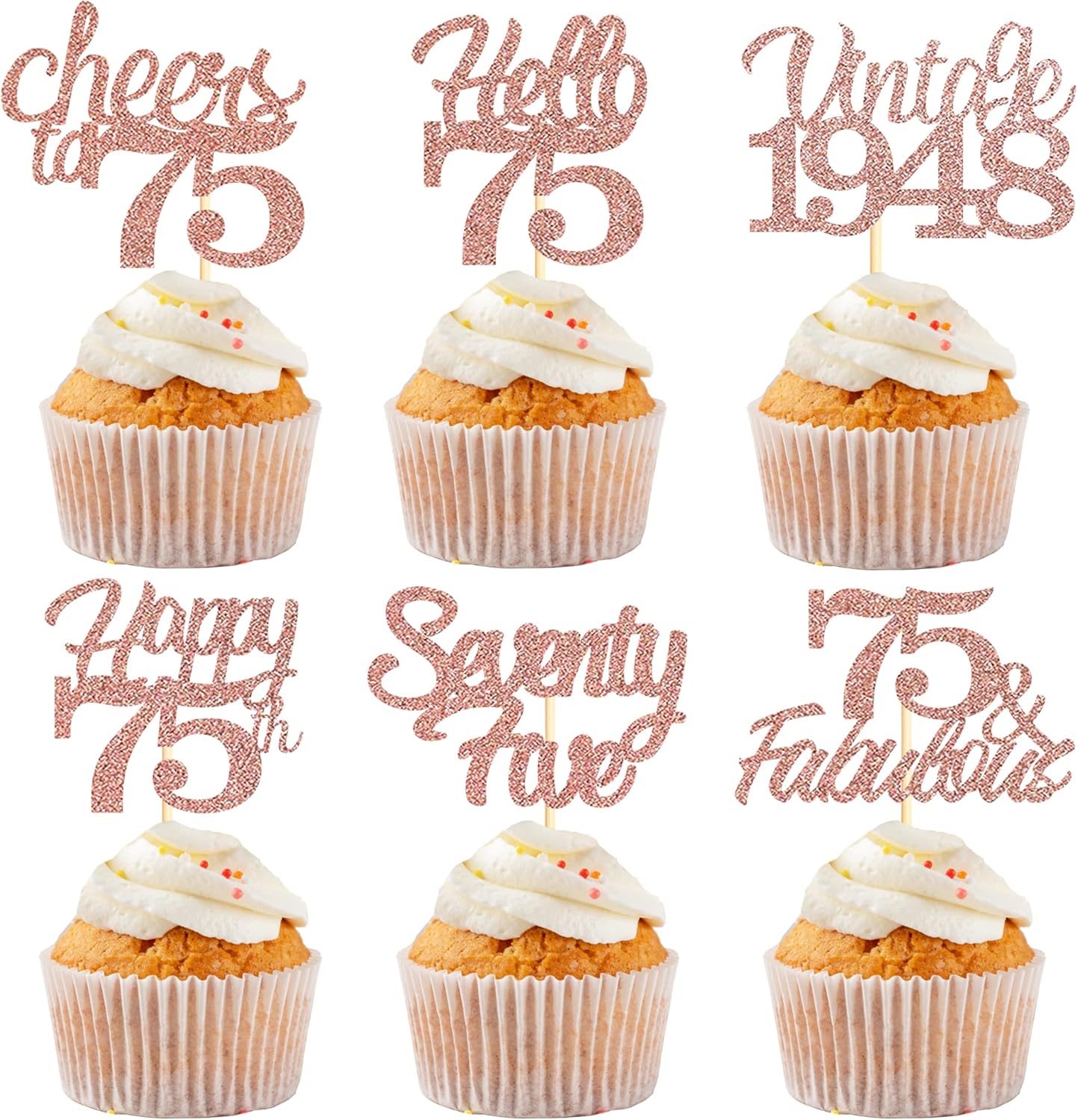 50 And Fabulous Cake Topper Rose Gold Glitter, 50 India