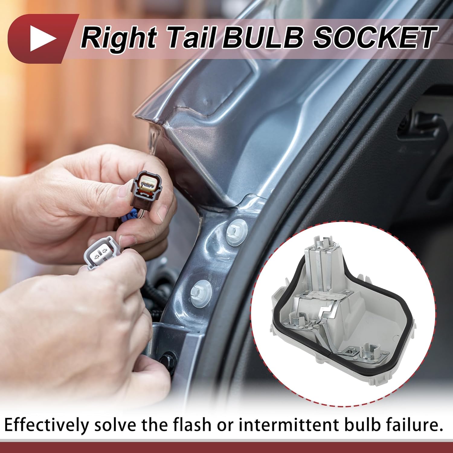 1 Pc Right Tail Light Socket for Audi A4 Avant 8ED B7 BJ 2004-2008 No.8E9945258B Lamp Bulb Connector