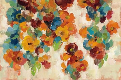 Miniatura 2 de ART.COM Silvia Vassileva - Lienzo decorativo para pared, diseño floral de especias y turquesa, 18 x 12 pulgadas