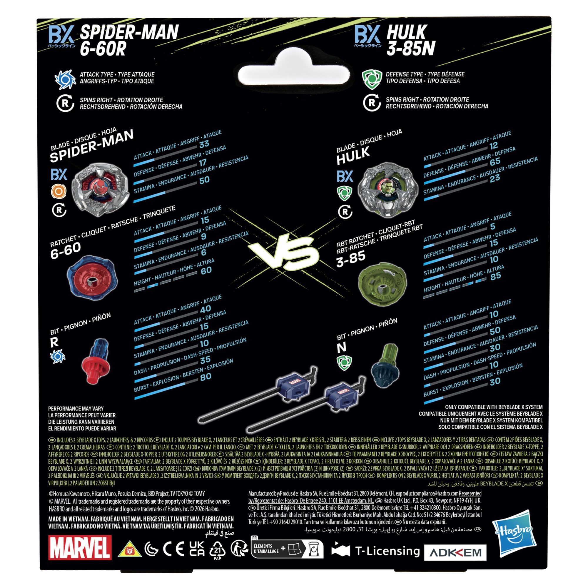Amazon.co.jp: Hasbro ベイブレードX & マーベルコラボ スパイダーマン