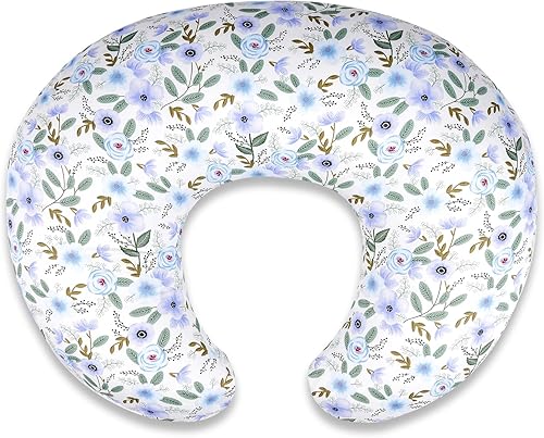 Miniatura 1 de Almohada de lactancia para lactancia materna y biberón, diseño ergonómico en forma de C con relleno transpirable y funda lavable extraíble, soporta