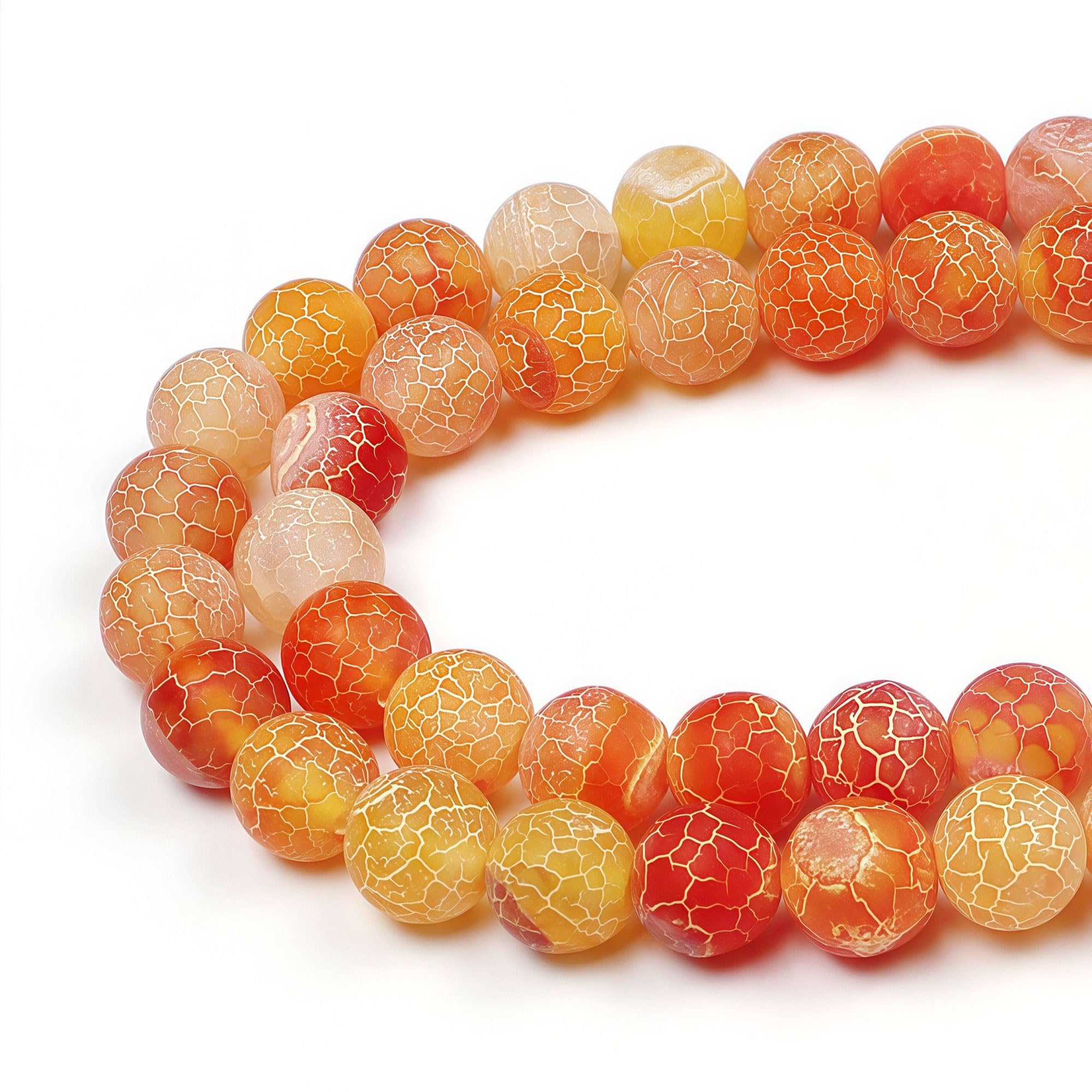 MJDCB 8mm 43 piezas Cuentas de Piedra Sangre Redondas Sueltas Piedras Semipreciosas Naturales para Hacer Joyas Pulseras Collares — view 17