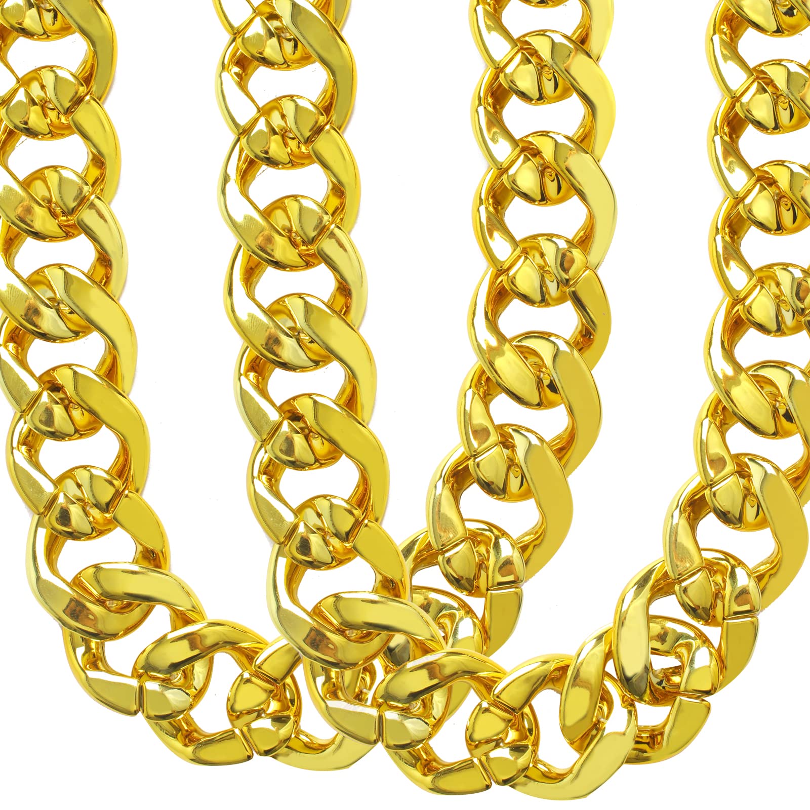 Tkocisa 2 Pieces Faux Gold Chain for Men Rapper Gold Chain Necklace ...