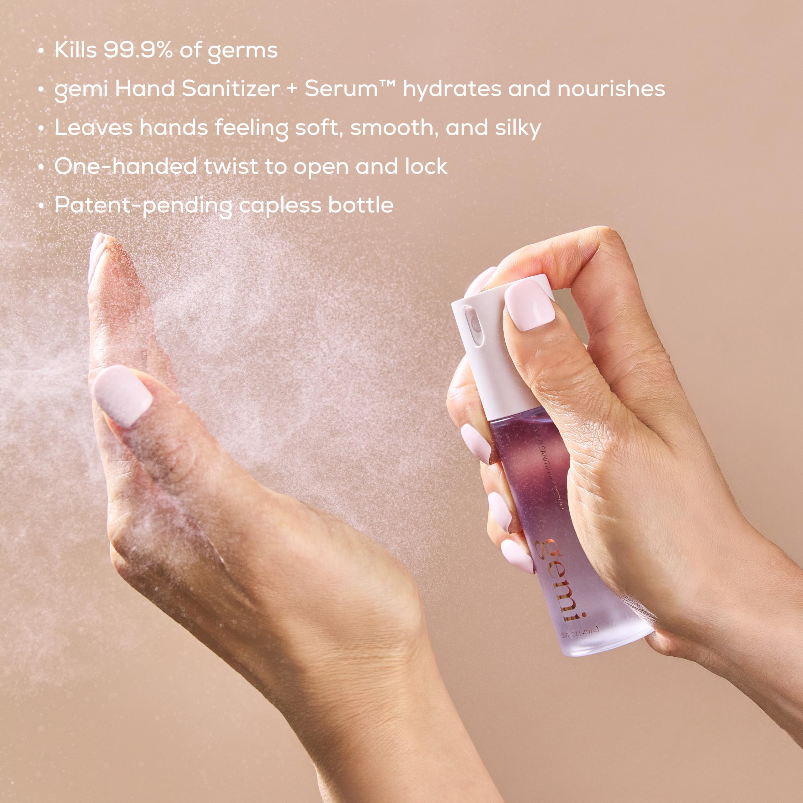 Amazon.com: gemi Hand Sanitizer + Serum™ Spray | Caela | Hydrating