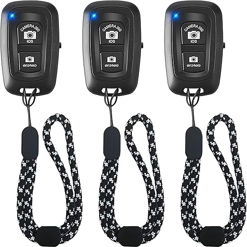 Obturador remoto para cámara de iPhone, control remoto Bluetooth para Android, manos libres, funciona con toma un retrato familiar de Navidad, crea