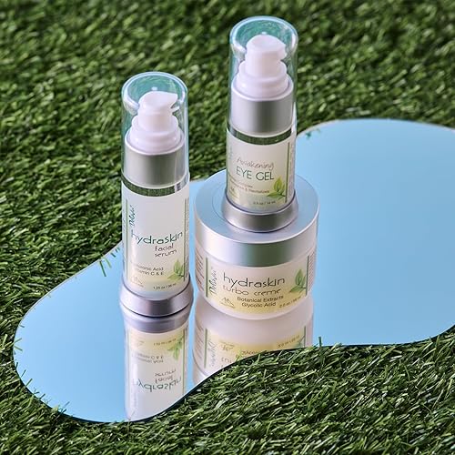Miniatura 7 de Deluvia HydraSkin - Sistema de despertar para el cuidado de la piel gel de ojos suero facial crema de noche con ácido hialurónico botánico AHA suero
