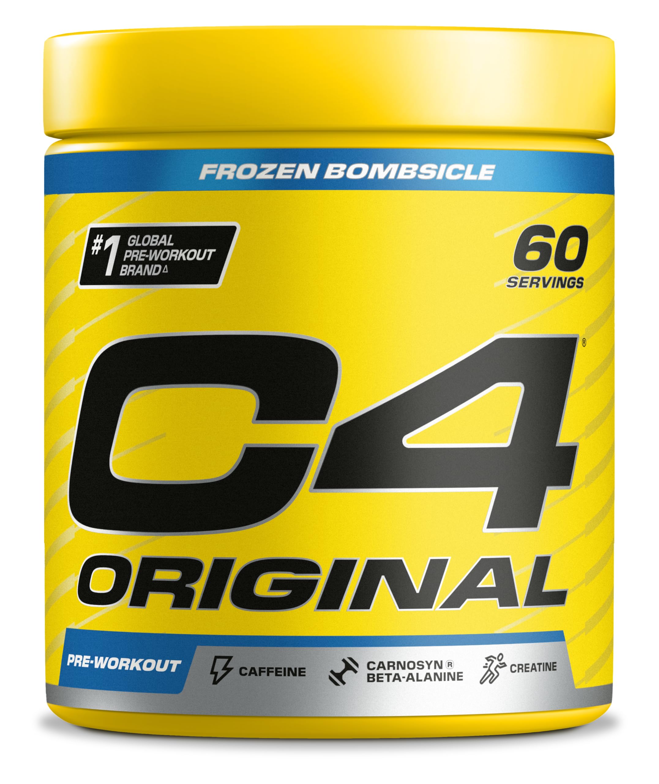 C4 Original Beta Alanine Sports Nutrition Bulk Pre Workout Powder for Men & Women | Best Pre-Workout Energy Drink Supplements | Creatine Monohydrate | Frozen Bombsicle | 60 Servings