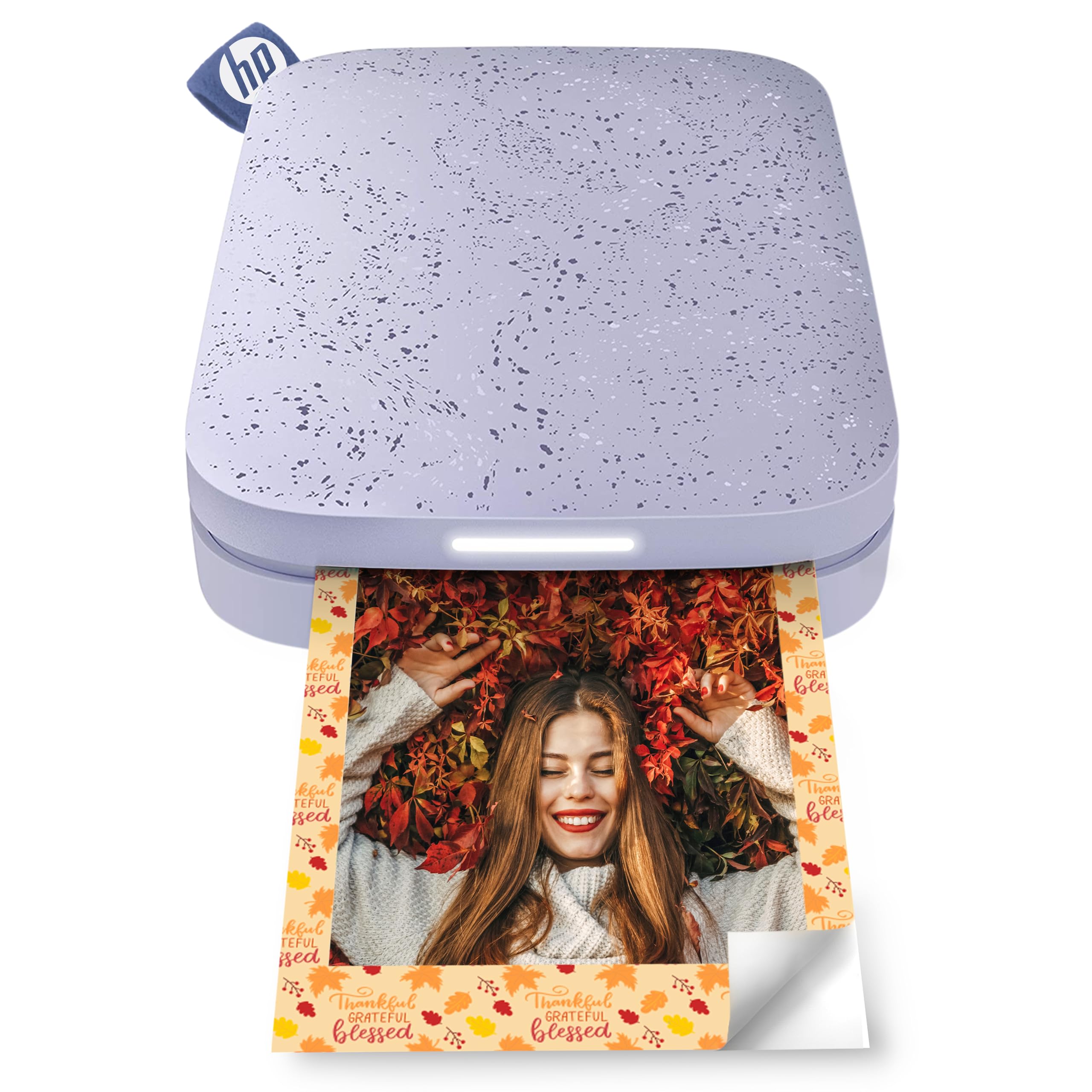 HP Sprocket Portable 2x3 inch Instant Photo Printer (Lilac) Print Pictures on Zink Sticky-Backed from your iOS & Android Device