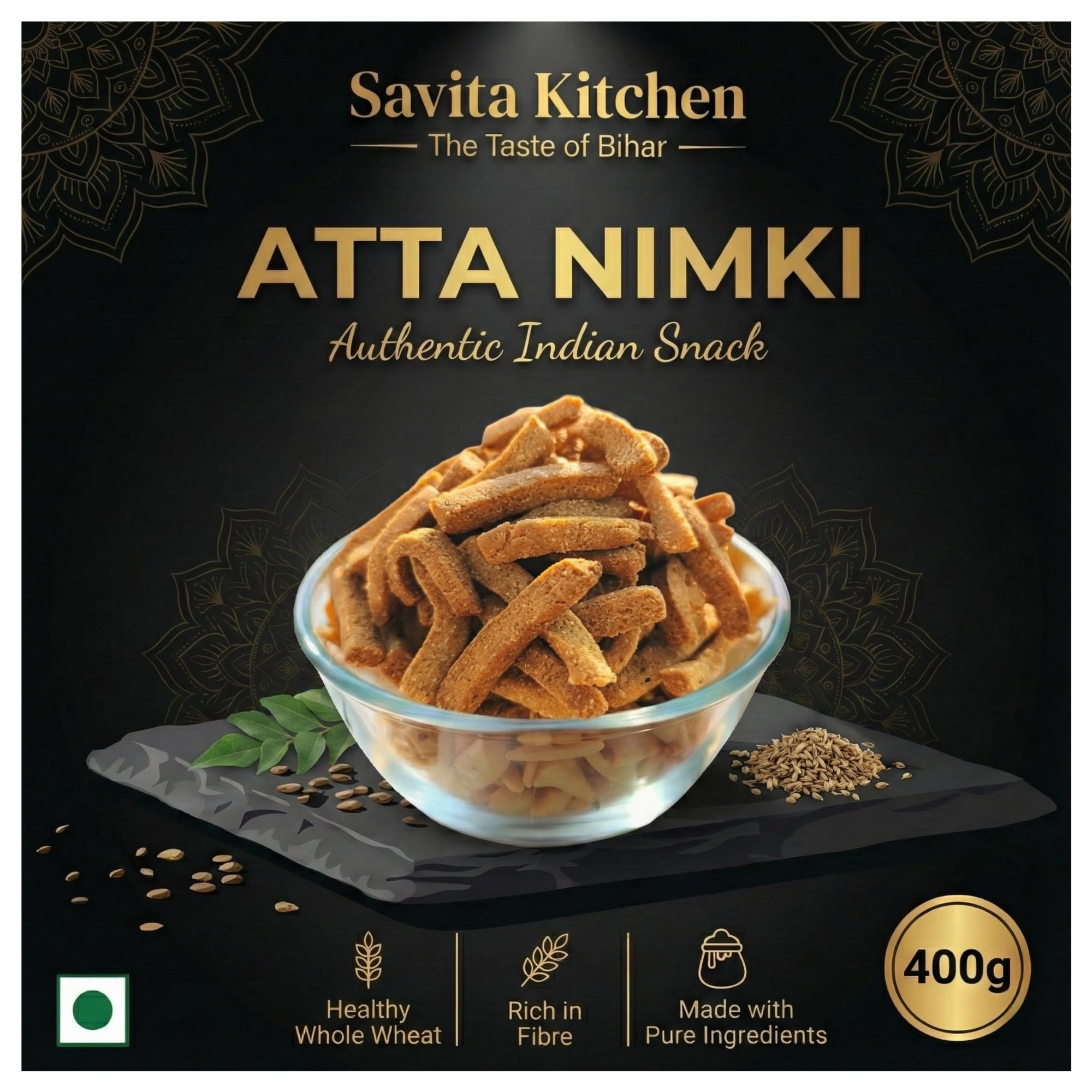 Savita Kitchen Atta Nimki 400g | Authentic Homemade Whole Wheat Namak Para | Healthy Indian Crispy Mathri | Premium Tea Time Chai Snack | No Artificial Flavors, Trans-Fat Free-image-48