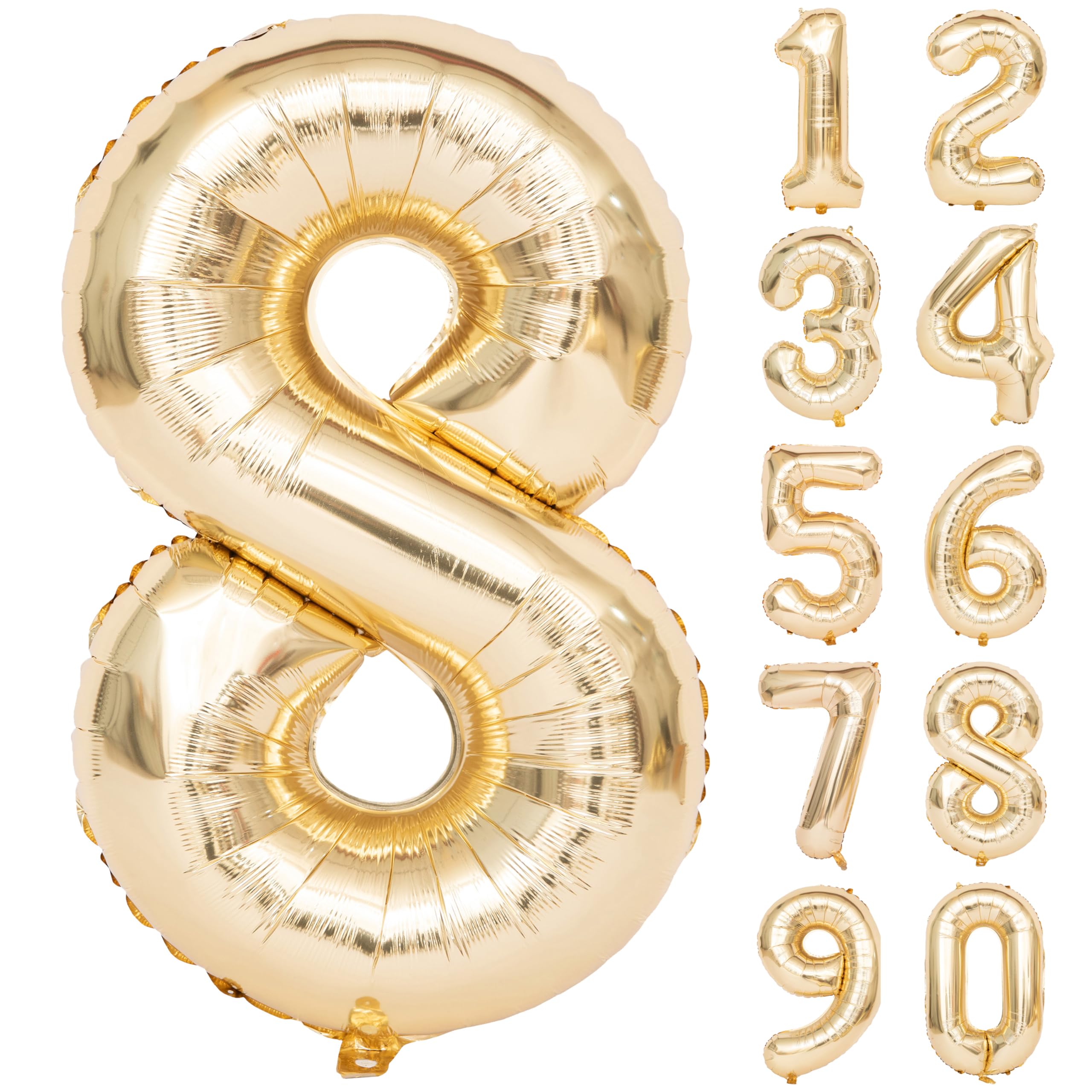 40 "Light Gold number 1 Balloon White Gold Giant birthday balloon Helium Champagne gold number balloons baby shower happy birthday decorations Valentine's Day wedding Digital 1 — view 169