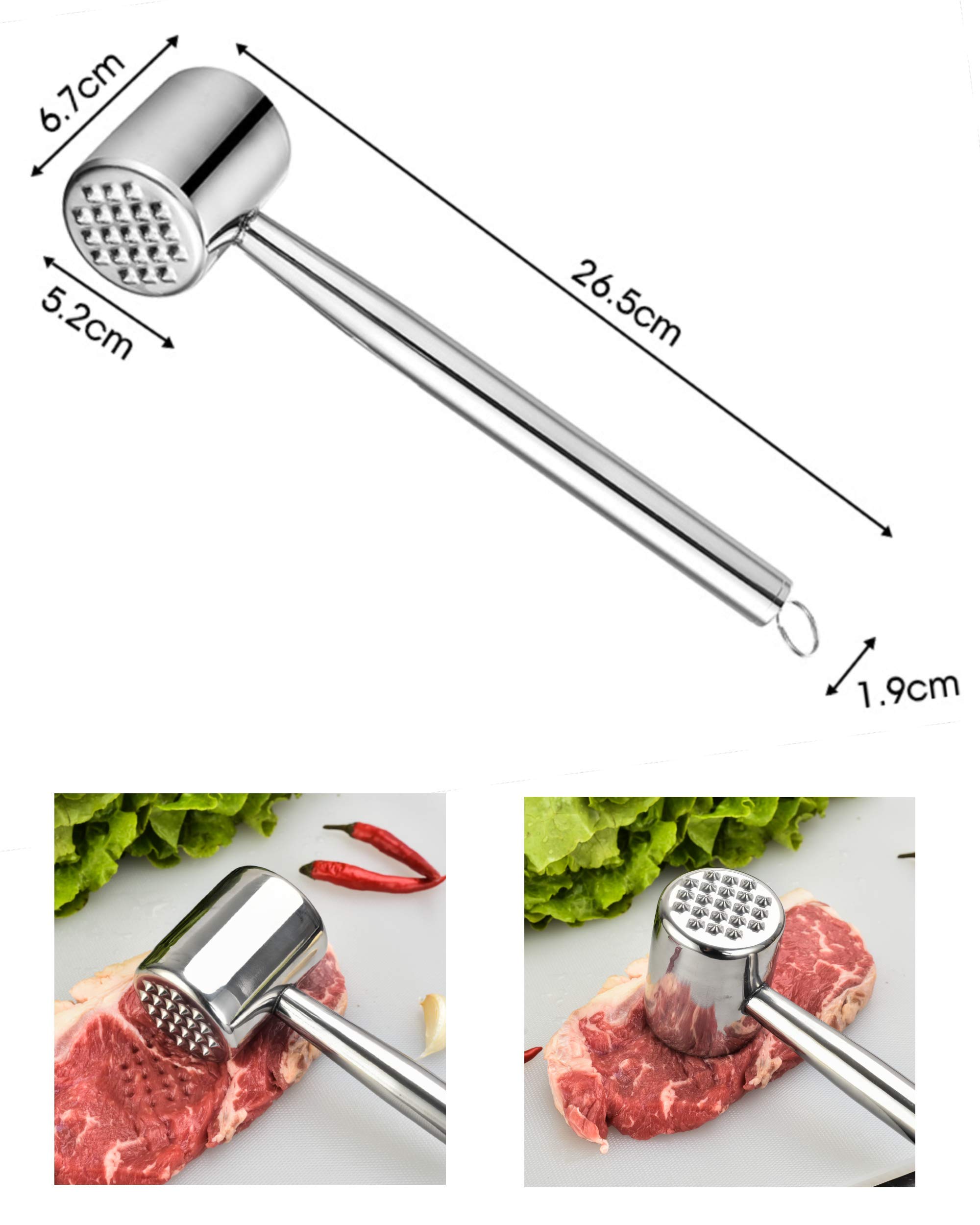 Amazon | XSpecial 肉たたき ハンマー 両面ヘッド ステンレススチール