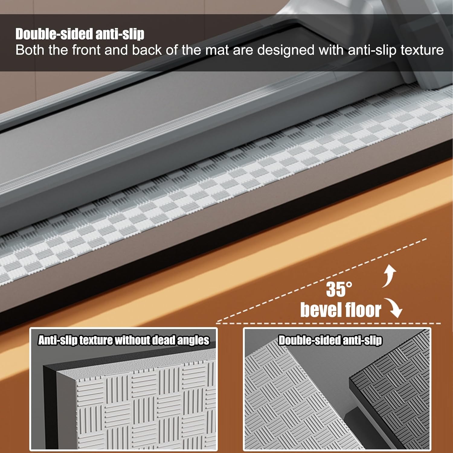 Treadmill Mat, Sound Absorbing Mat for Exercise Equipment, Double-Sided Non-Slip Floor Mat, Shock Resistan, Puzzle Exercise Mat with EVA Foam Interlocking Tiles, for Treadmill(Black+Yellow,200x