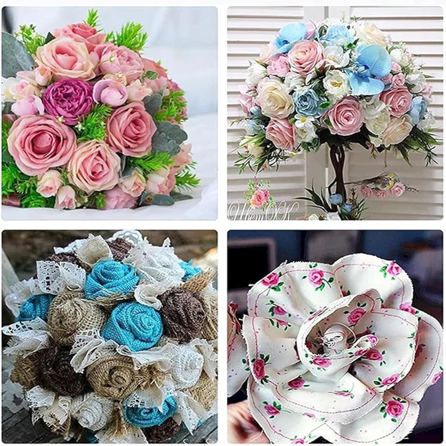Macchina elettrica per la creazione di fiori in tessuto, ferro da stiro per fiori artificiali con 18 testine, per fiori in stoffa fai da te, modellatura di petali