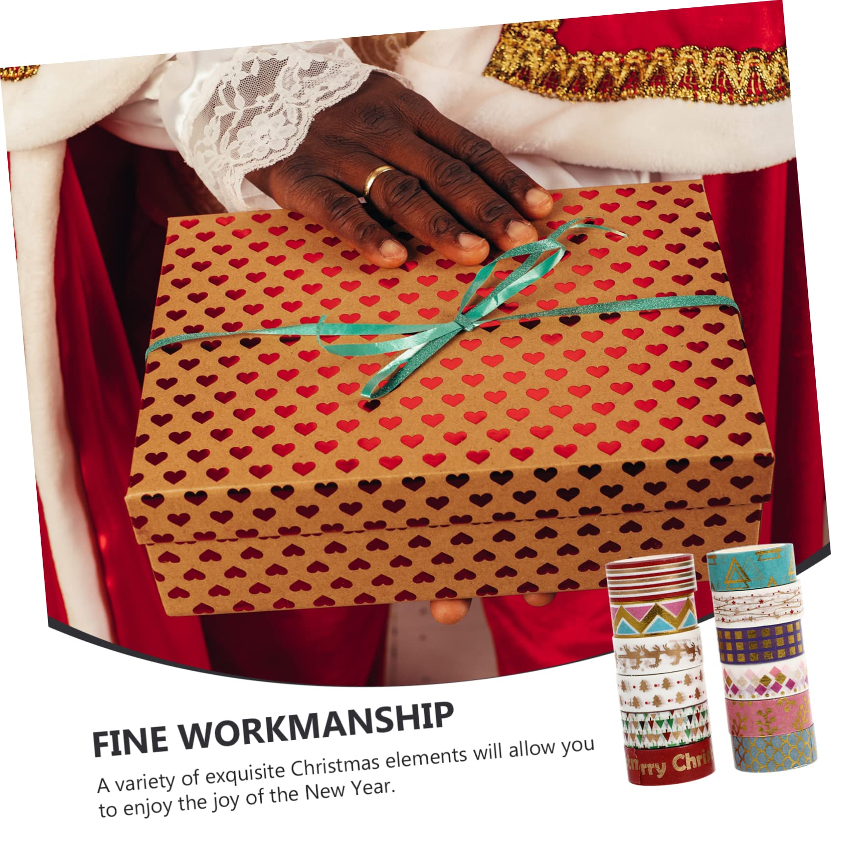 Abaodam 36pezzi Nastro Adesivo Decorativo Natalizio Di Washi Tape Con Motivi Festivi Per Scrapbooking Decorazioni e Regali Di Natale