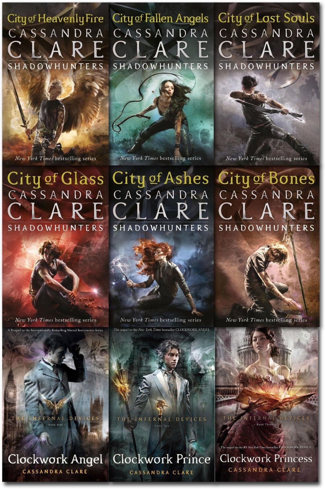 Cassandra Clare Mortal Instruments & Infernal Devices Collection 9 Books Set Pack