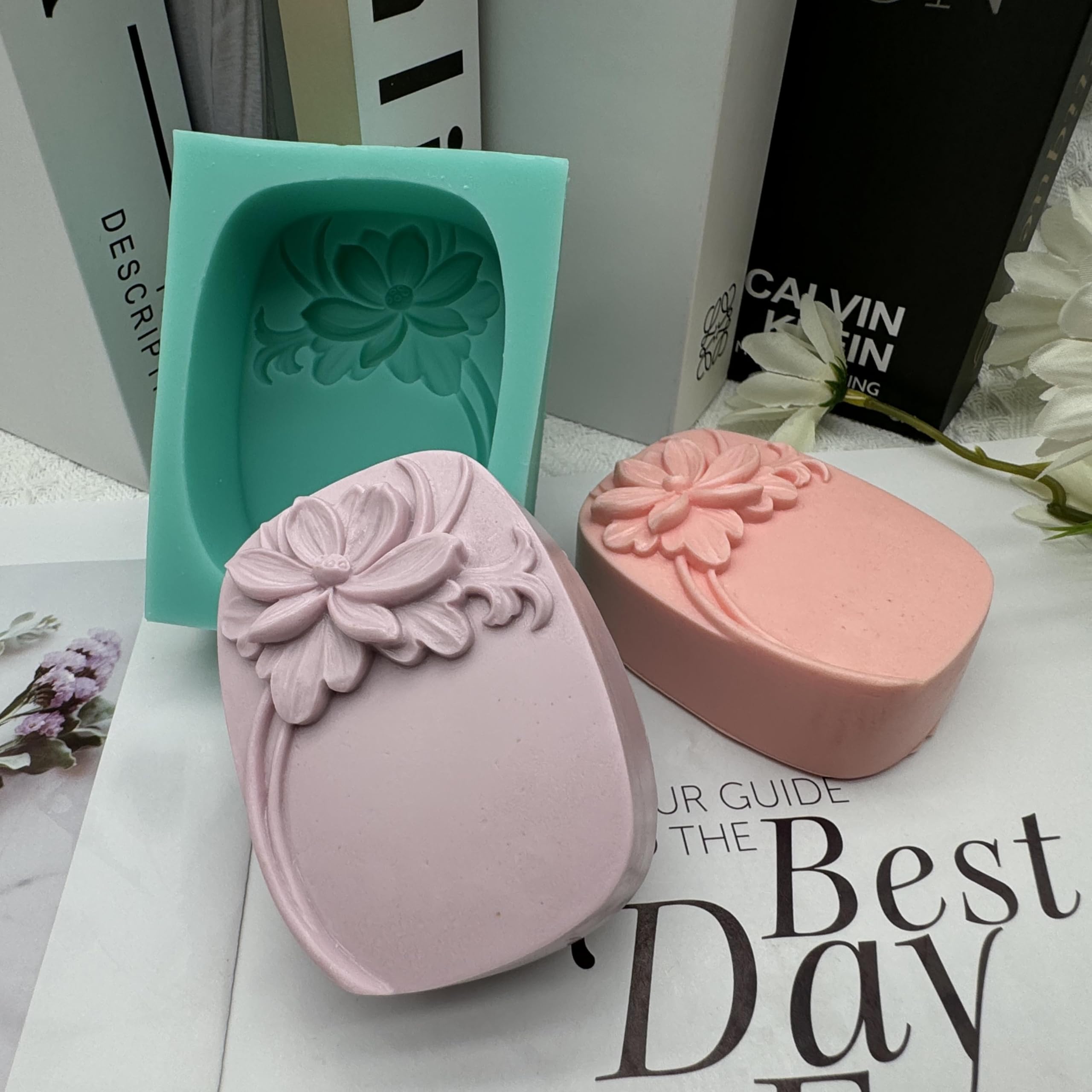 GreatMold kwiat lotosu kreatywne formy do mydła lotosu silikonowa forma do mydła do produkcji mydła świeca czekoladowe cukierki silikonowe formy do pieczenia kremówka (Lotus)