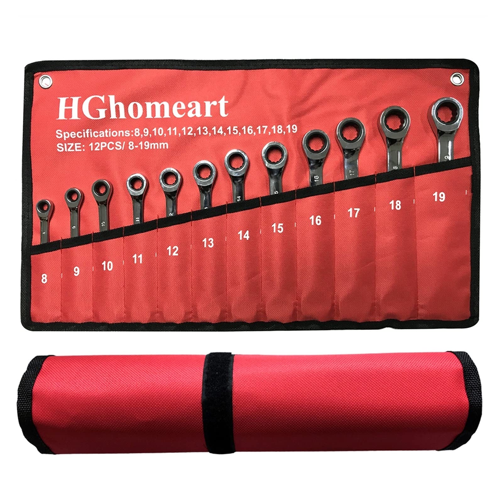 Llave Ajustable, Llave De Tubo, Juego De Llaves, Juego De Llaves De Tubo, Llave De Trinquete, Juego De Llaves De Trinquete Herramientas Clave De Cabeza Fija De Acero Cromado Llave De Tubo Universal (C