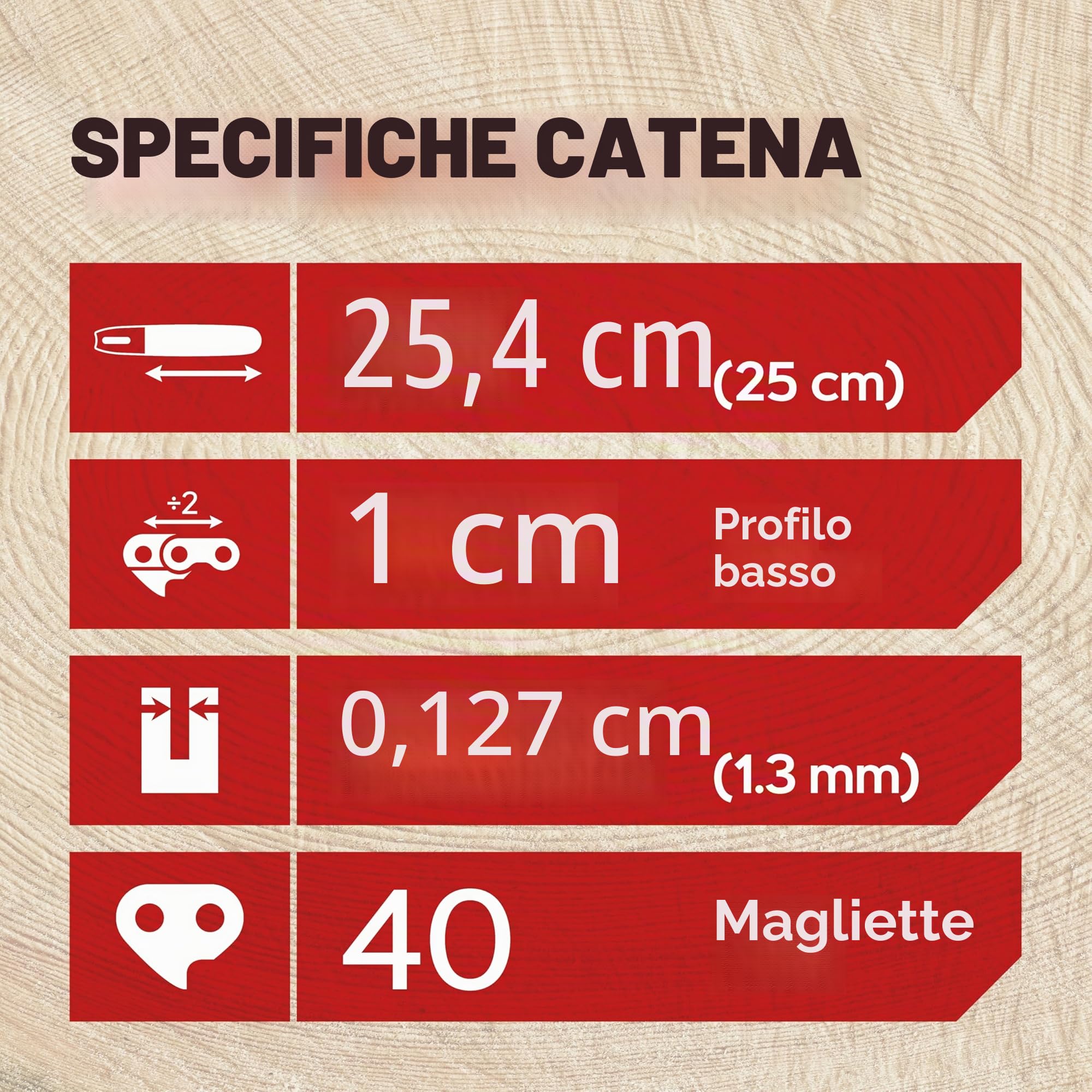 Oregon Confezione da 3 Catene per Motosega Telescopica 3/8" LP da 40 Maglie di Trasmissione, 1.3mm, Adatte a Barre da 25 cm, Compatibili con Black & Decker, Ryobi ed altre marche
