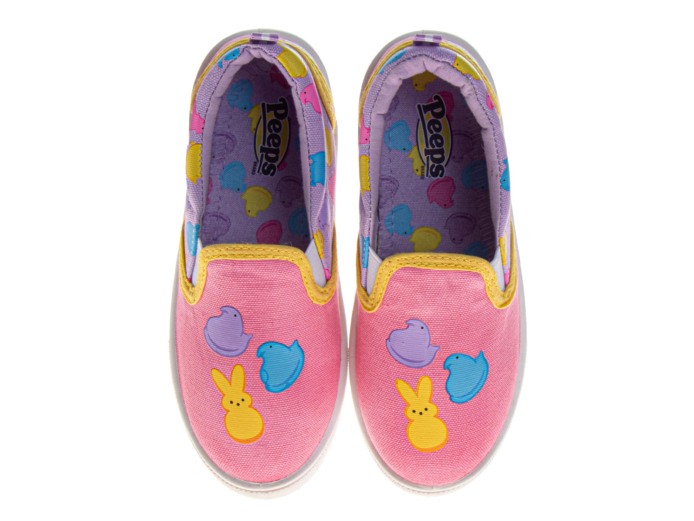 Sanrio Hello Kitty Sweethearts Peeps Easter Low Top Sneakers Casual Fashion Laceless Slip on Canvas Valentine Shoe - Size 5-10 Toddler 11-13 Little
