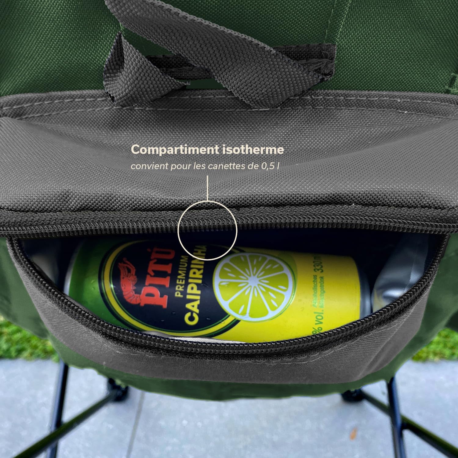 Chaise Camping Pliable Tectake – Rembourrée, Noire, Avec Sac De Transport