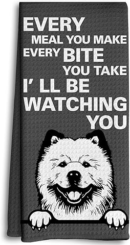 Dwept Toallas de cocina divertidas, cada comida que hagas cada bocado que tomes, decoración de perro, toallas de cocina decorativas para perros,