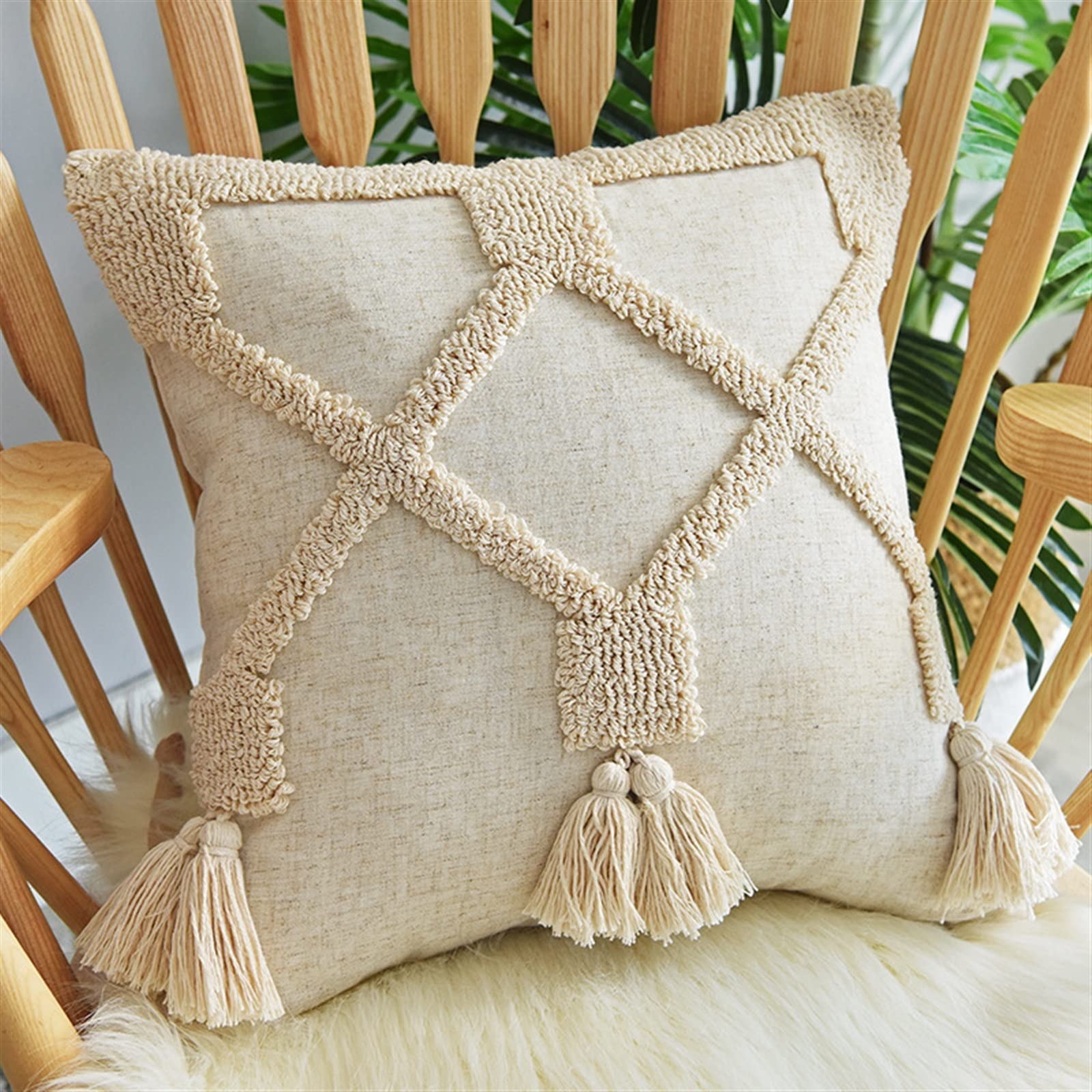 JINGYAN Chair Pads Hand-tufted Pillow Covers For Cushions Are Modern And Simple, Selling Well, Cute Pillows For(30x50)