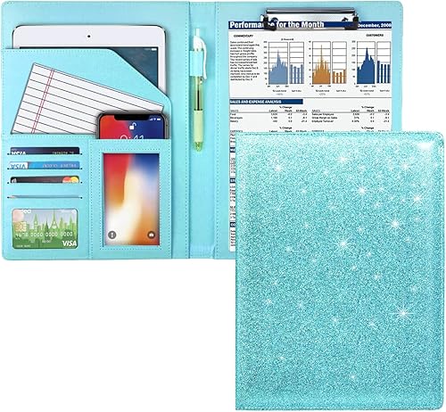 Vista 131 de WAVEYU Funda tipo cartera para mujer, bonita carpeta de cubierta de padfolio, organizador de documentos legales para Girasol