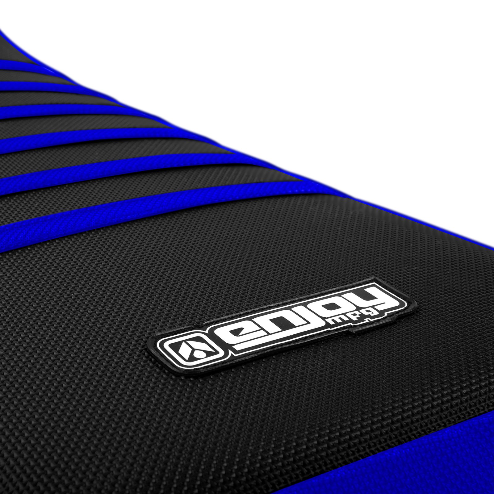 Enjoy Mfg Seat Cover - Compatible Fit for Yamaha Banshee - Blue Sides/Black Top/Blue Ribs #112