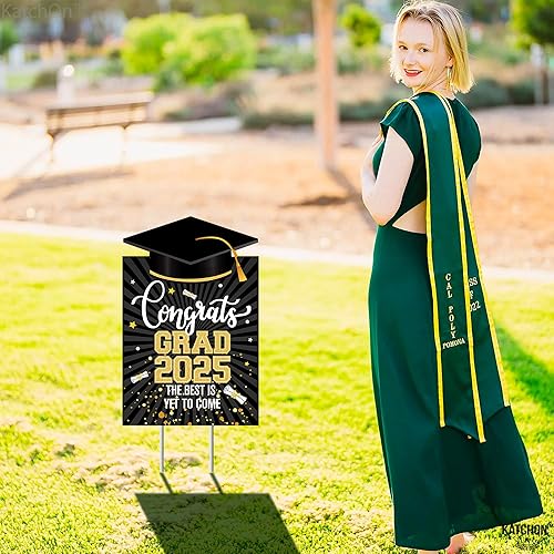Miniatura 8 de Letrero de graduación para patio con estacas  Grande, 15 pulgadas  Felicidades Grad 2022 para decoración de patio de graduación  Letrero de césped