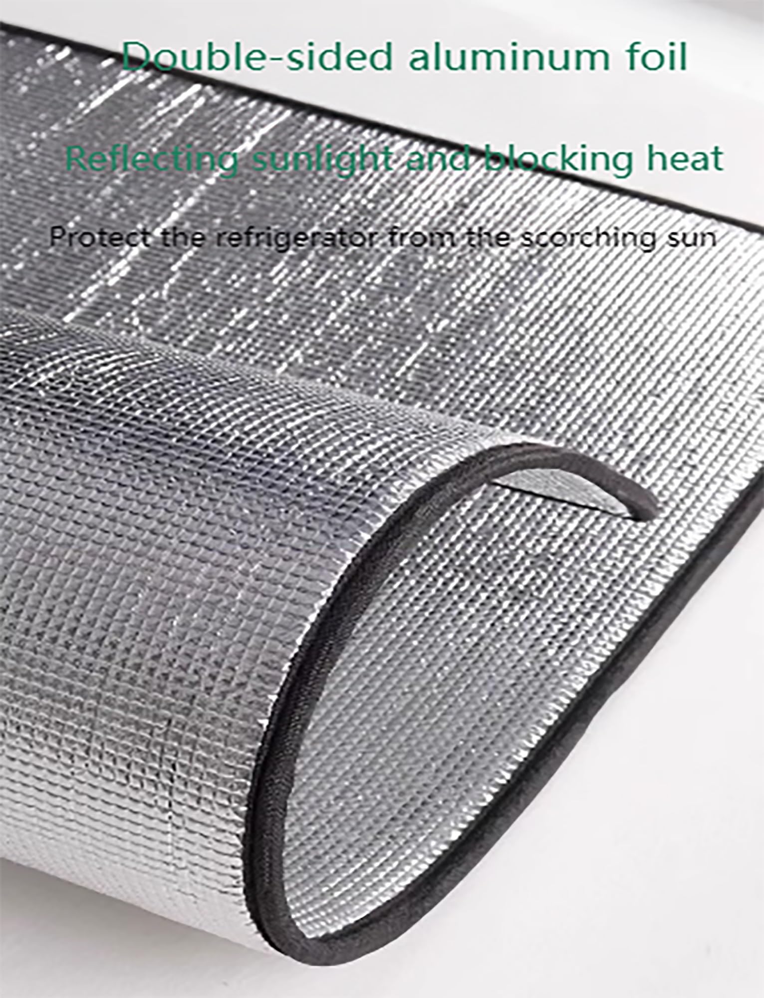 Générique Housse Isolante en Aluminium for réfrigérateur, Pare-Soleil Universel à économie d'énergie for congélateur, Bouclier Thermique résistant à la Chaleur(60x141cm/23.6x55.5in)