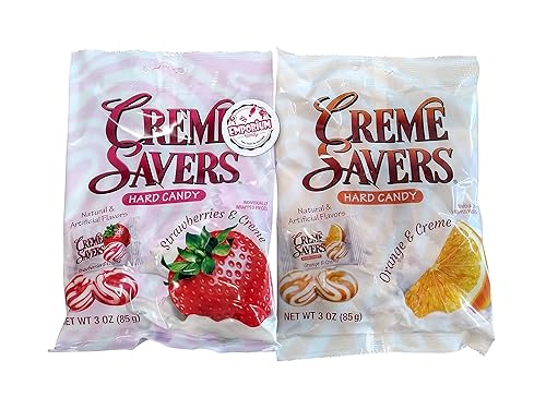 Miniatura 4 de Creme Savers - Naranja y crema fresa y crema - 1 bolsa de 3 onzas de cada sabor