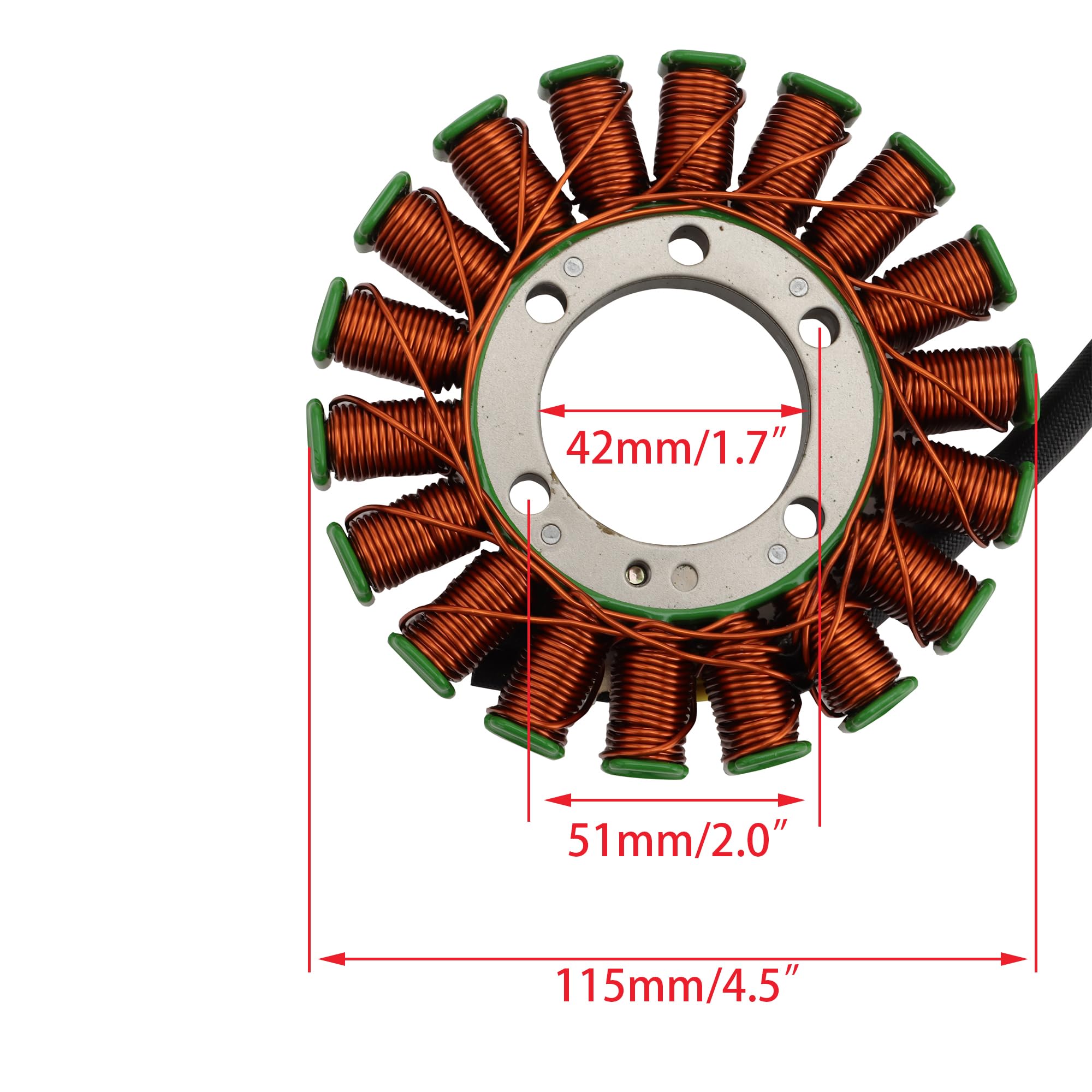 WOOSTAR 18 Bobine 3 Fils Magnéto Stator Remplacement pour 2009-2016 CB1000 CB1000R OEM 31120-MFN-D01 31120-MFM-D61