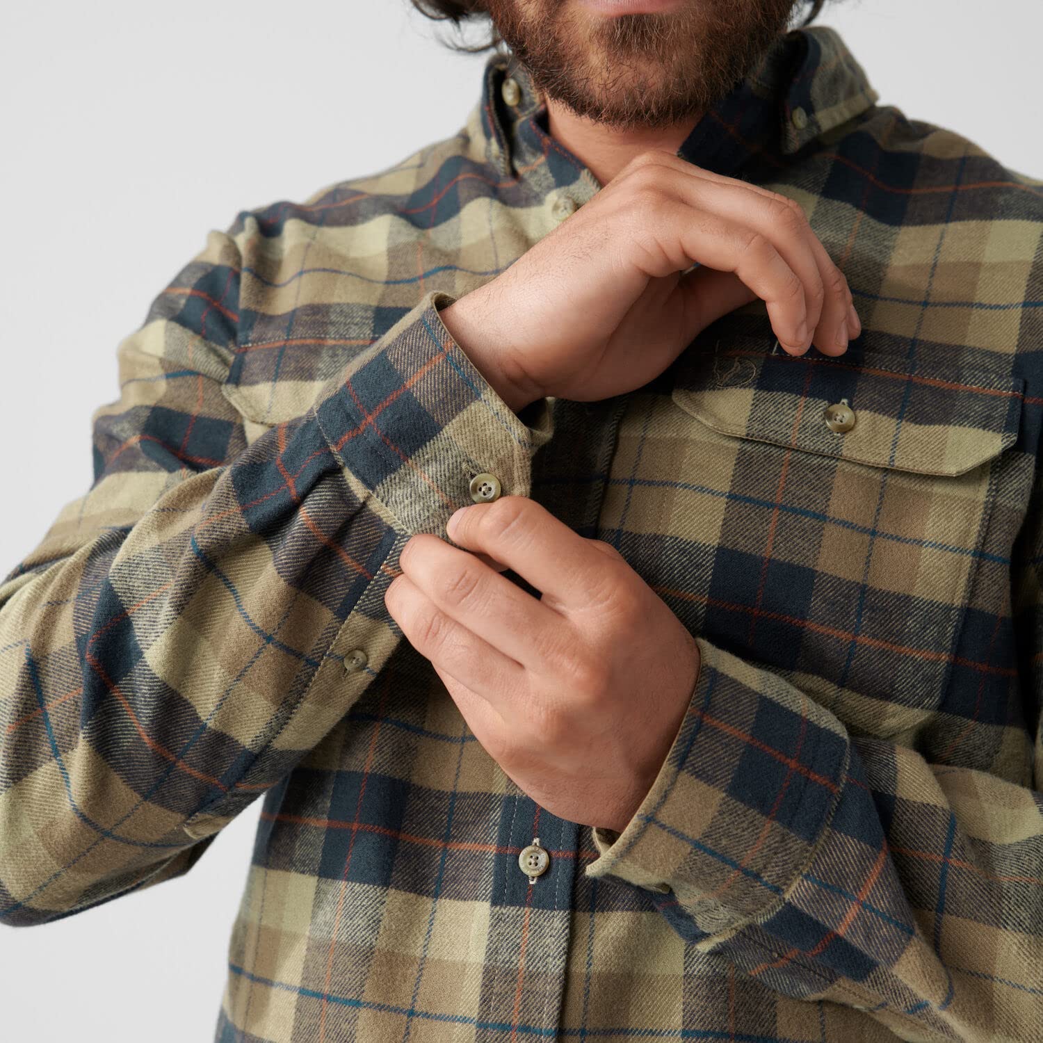 Fjällräven Męska koszula Singi Heavy Flannel M, Black/Deep Forest, XXL, czarny/głęboki las, XXL