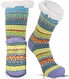 Slipper Socks for Women - Warm, Cozy Socks w/Grippers