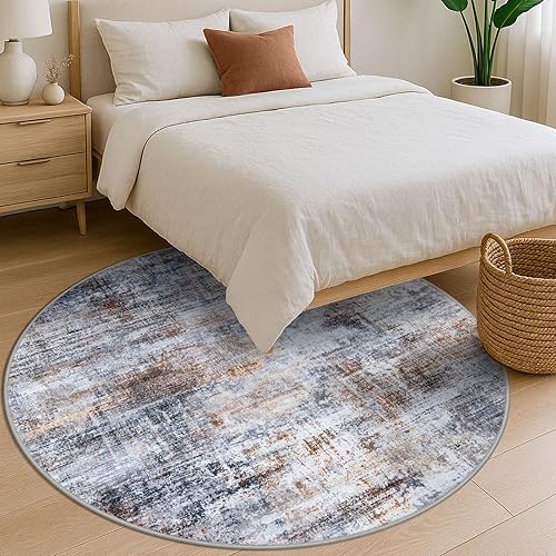 Miniatura 39 de IOHOUZE Alfombra pequeña abstracta de 2 x 3 pies, alfombra de entrada lavable para entrada interior, alfombras con respaldo de goma, alfombra Gris