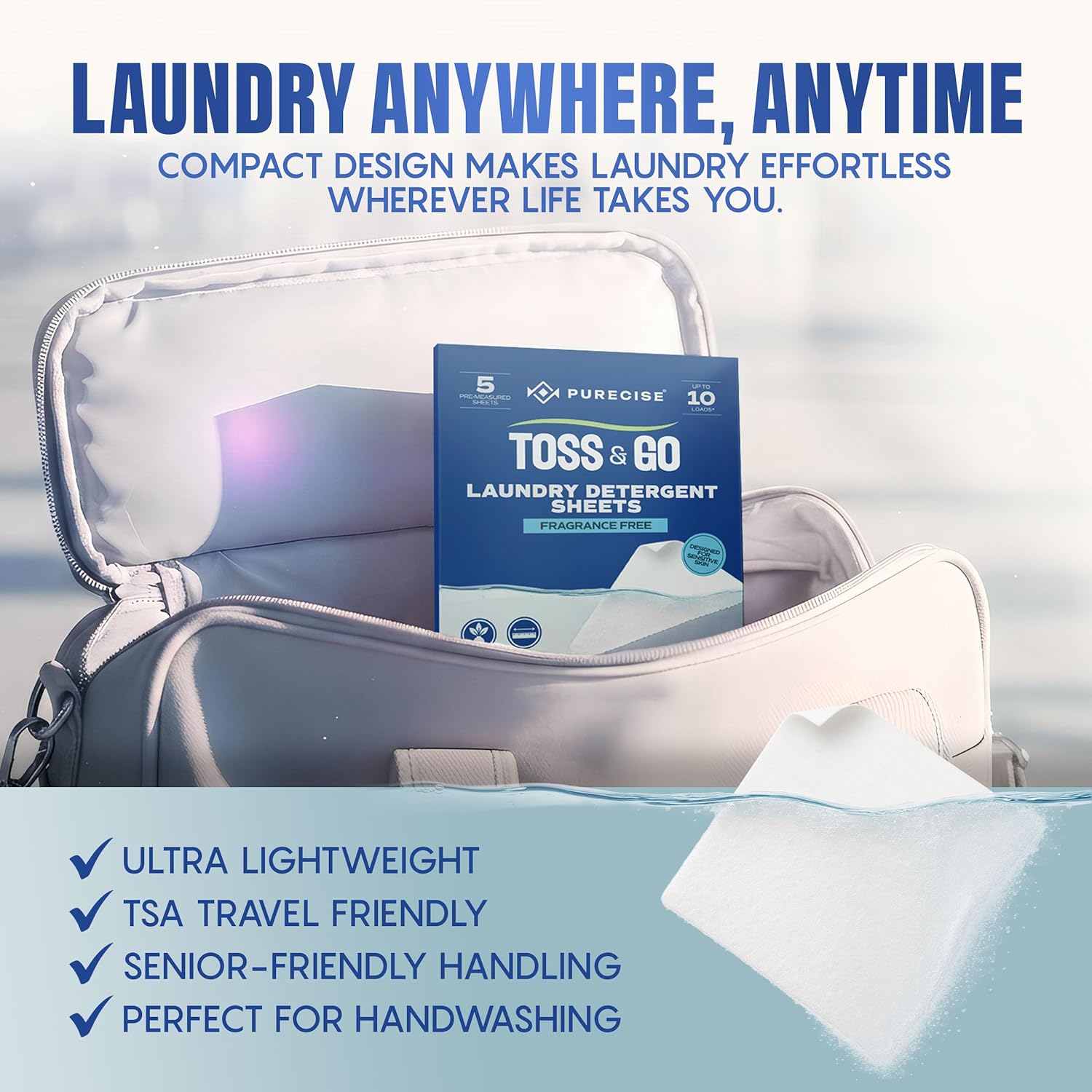 Laundry Deternt Sheets – 30 Loads, Fresh Meadow Scent | Eco-Friendly,