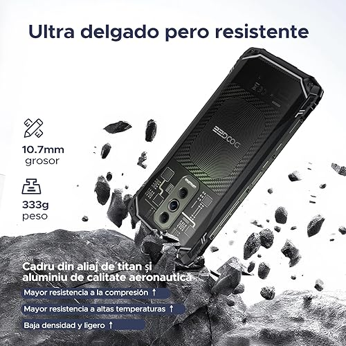 Miniatura 2 de DOOGEE Blade 10 Ultra Energy Android 15 - Teléfono resistente 4.5G, 0.421 in ultrafino, Octa Core Rugged Smartphone, 6.56" HD+90Hz, cámara de 64MP,