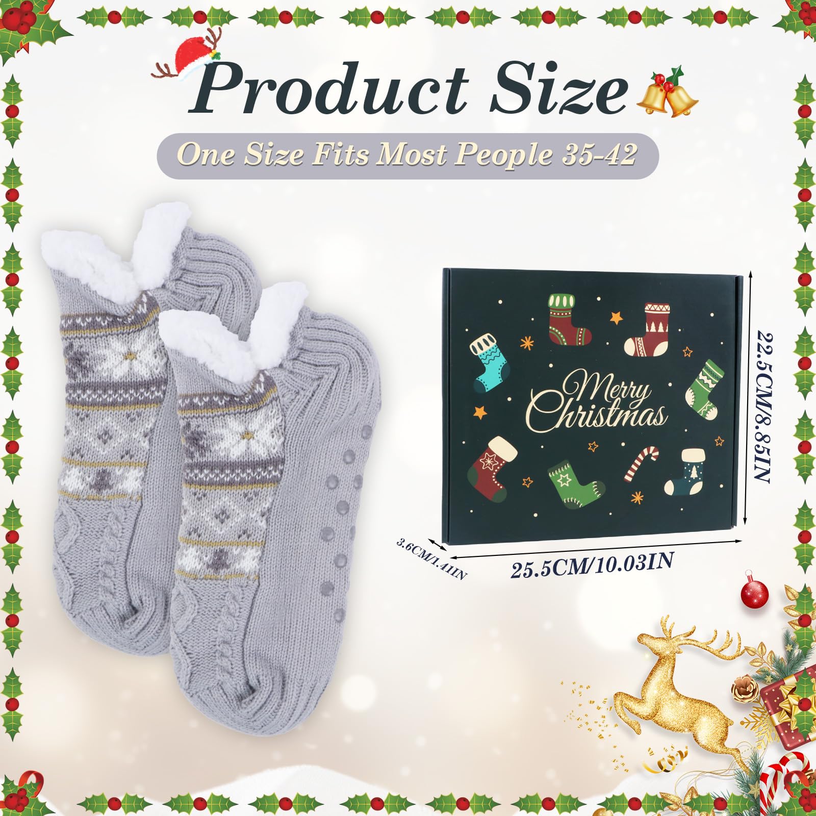 Calcetines de invierno gruesos y mullidos para hombre 35-42 1 par