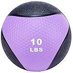 Fitvids Workout Exercise Fitness Weighted Medicine Ball, Wall Ball and Slam Ball, Medicine Ball, 10 Pounds