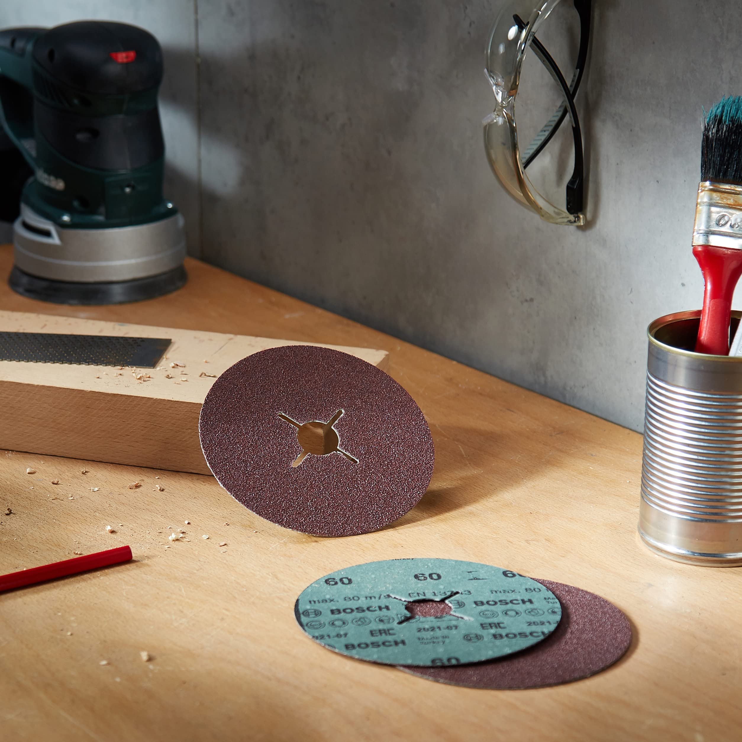 Set De Meuleuses Abrasives En Oxyde D'aluminium 5 Pièces WOLFCRAFT