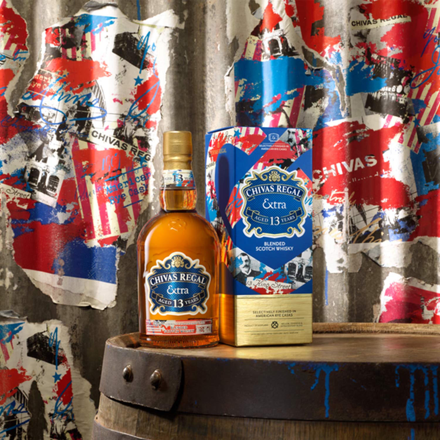 CHIVAS REGAL 13 ans Extra American Rye Whisky Ecossais - 40%, 70cl & 13 ans Bourbon finish Whisky Ecossais - 40%, 70cl