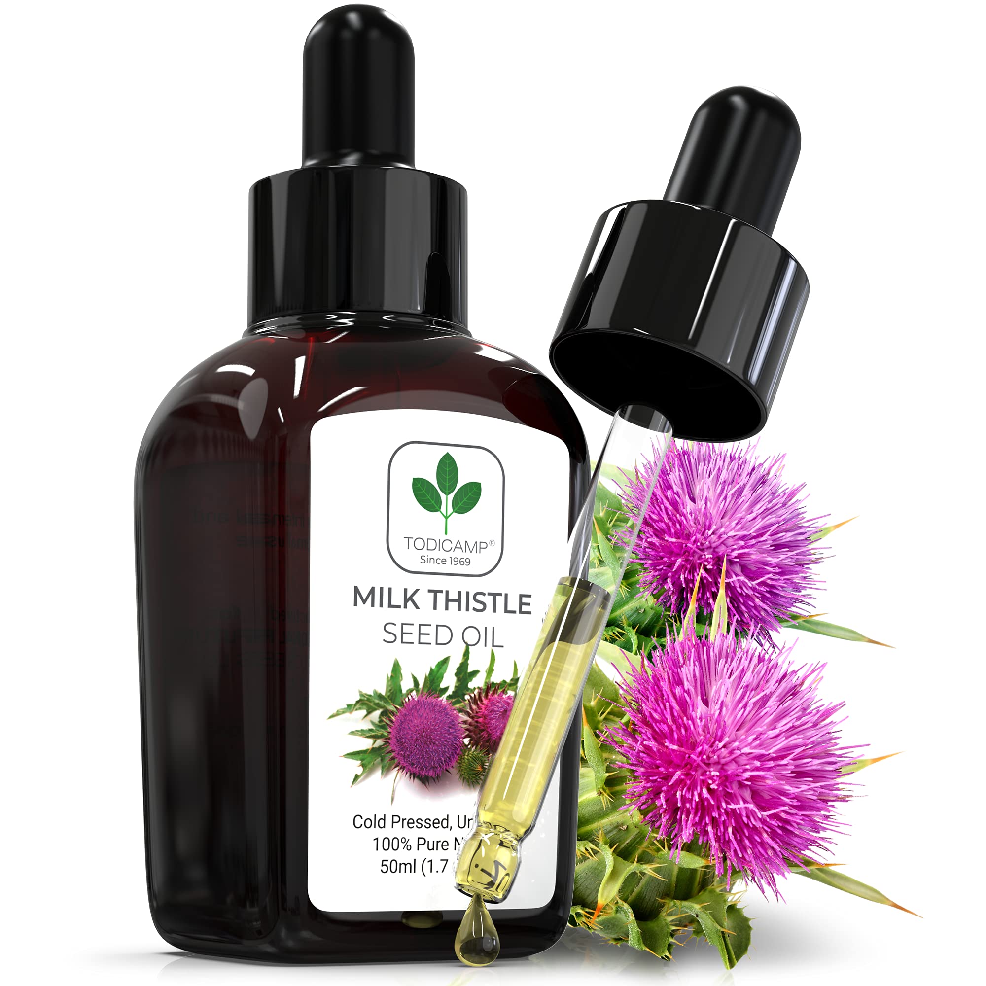 Buy Organic Milk Thistle Seed Oil by TODICAMP 100 Cold Pressed Milk