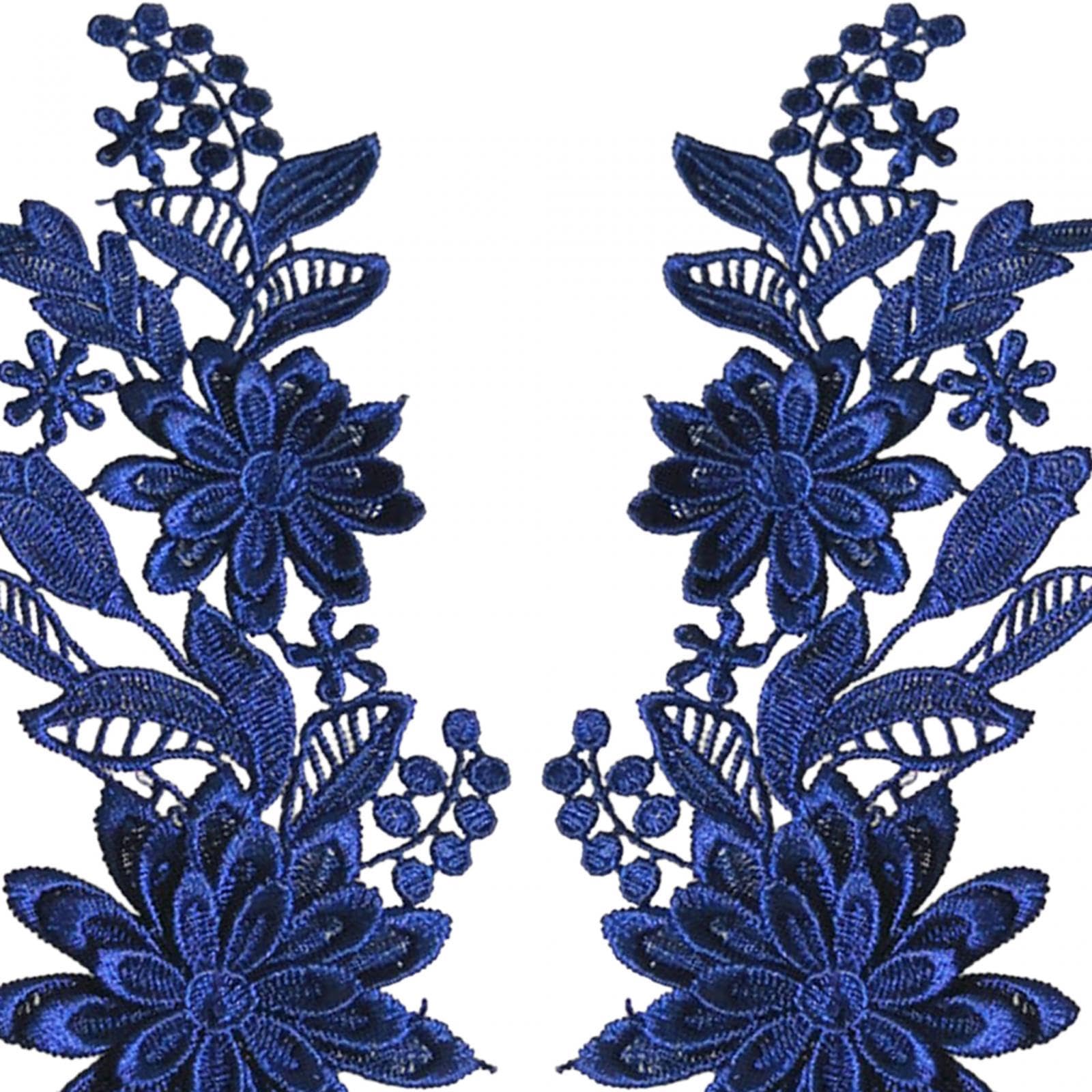 Dentelle Vintage Fleurie Bleue - 7cm X 300cm - Occasion Pour Création
