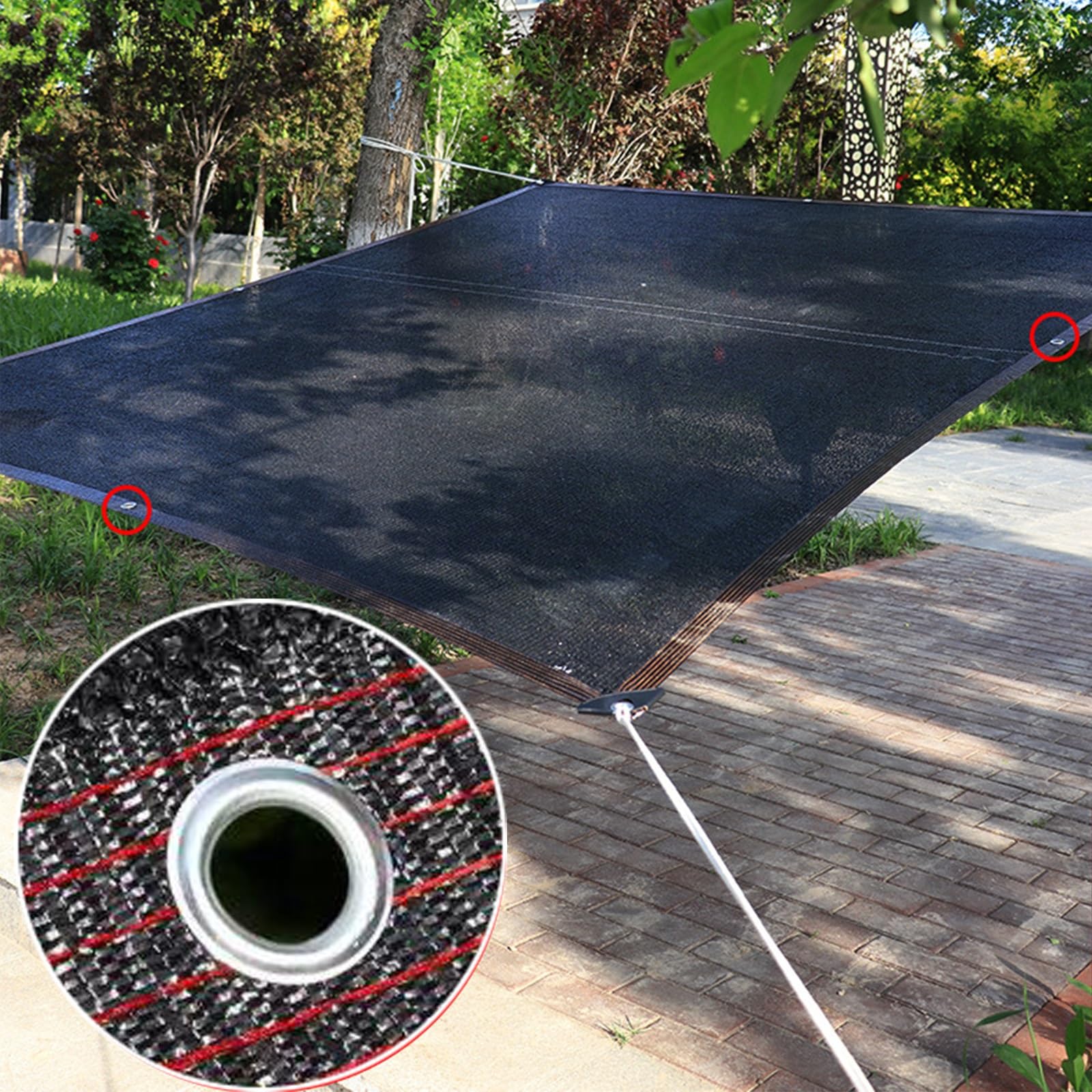 90% Jardín Malla Sombreo Protección Solar Malla ocultación 75% Resistente Malla Resistente a los Rayos UV Barn Estanque Exteriores Invernadero(75% Shade,3x6m)