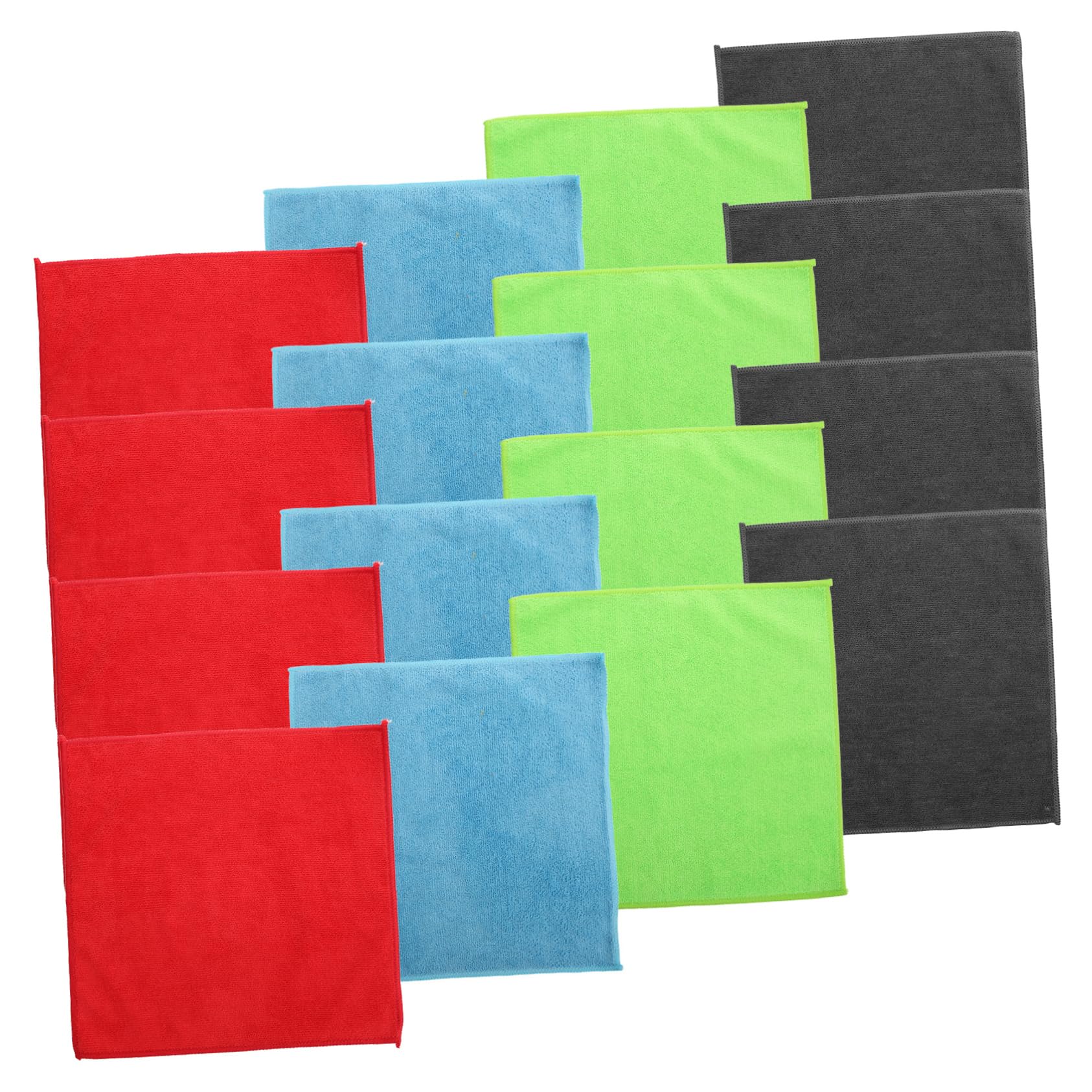 24 Paños de Limpieza de Microfibra Suaves y Absorbentes para Cocina y Secado Automático de Coches, Toallas Multiuso para Limpieza y Detallado
