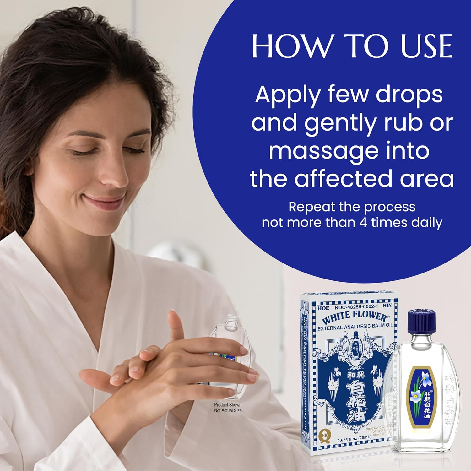 White Flower External Analgesic Balm Oil 20ml/ 0.676fl Oz., Authentic US import (1 bottle) - Image 5