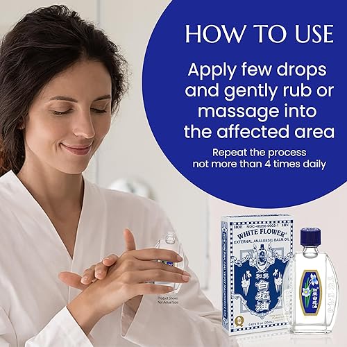 Miniatura 6 de White Flower Combo de aceite de bálsamo analgésico externo (0.7 fl oz+0.3 fl oz+0.1 fl oz, alivio del dolor de artritis tópica, eucalipto, lavanda,